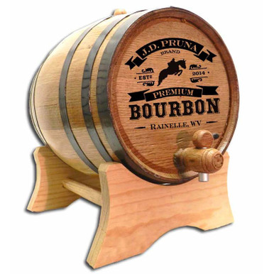 Custom engraved Bourbon Barrel with medium char