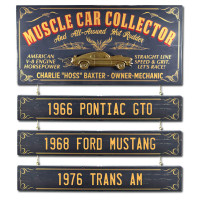 Personalized Vintage Muscle Car Collector Sign