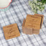 The Five Solas - Scripture Alone - Set of 6 Bamboo Wood Coasters w/ Holder