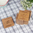 The Five Solas - Grace Alone - Set of 6 Bamboo Wood Coasters w/ Holder