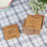 The Five Solas - To the Glory of God Alone - Set of 6 Bamboo Wood Coasters w/ Holder