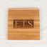 Large 4" Bamboo Wood Coaster Engraved with Initials