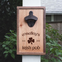 Irish Pub Personalized Wall Mounted Beer Opener