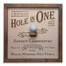 Personalized Hole in One Plaque with Ball Holder in Vintage