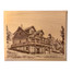 A beautiful portrait of your home, laser engraved onto a solid wood plaque