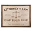Custom Attorney Wooden Sign