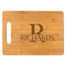Personalized Bamboo Wood Cutting Board - Floral Family Name & Initial