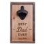 Best Dad Ever Custom Engraved Bottle Opener - Personalized with dad's name