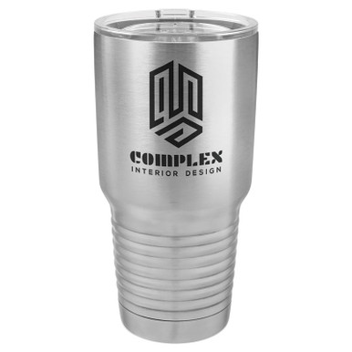 Personalized Tumblers - Large 30oz Stainless Steel Laser Engraved Tumbler Mug