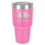 Personalized Tumblers - Large 30oz Pink Laser Engraved Tumbler Mug