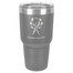 Personalized Tumblers - Large 30oz Gray Laser Engraved Tumbler Mug