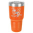 Personalized Tumblers - Large 30oz Orange Laser Engraved Tumbler Mug