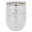 Personalized Tumblers - 12oz White Laser Engraved Stemless Wine Glass Tumbler