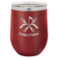 Personalized Tumblers - 12oz Maroon Laser Engraved Stemless Wine Glass Tumbler