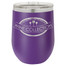 Personalized Tumblers - 12oz Purple Laser Engraved Stemless Wine Glass Tumbler