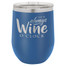 Personalized Tumblers - 12oz Royal Blue Laser Engraved Stemless Wine Glass Tumbler