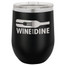 Personalized Tumblers - 12oz Black Laser Engraved Stemless Wine Glass Tumbler