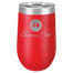 Personalized Red Tumbler - 16oz Stemless Wine Glass Tumblers