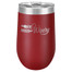 Personalized Maroon Tumbler - 16oz Stemless Wine Glass Tumblers