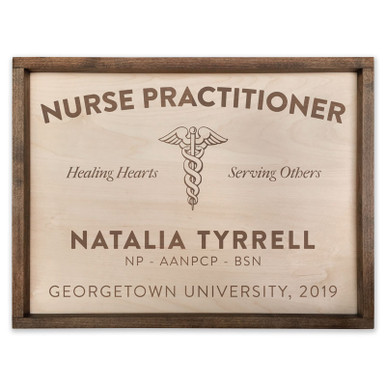 Custom Nurse Practitioner Wooden Sign