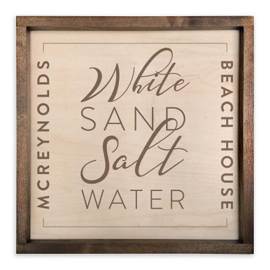 Personalized Wooden Beach House Sign