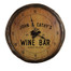 Wine Bar with Grapes Truss Quarter Barrel Clock