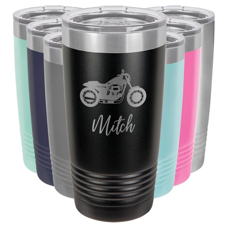 Personalized Motorcycle Gift Custom Engraved Tumbler (Multiple Colors) Northwest Gifts