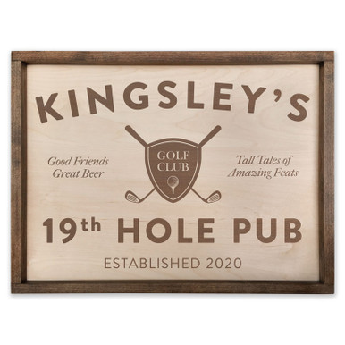 Personalized 19th Hole Pub Golf Sign
