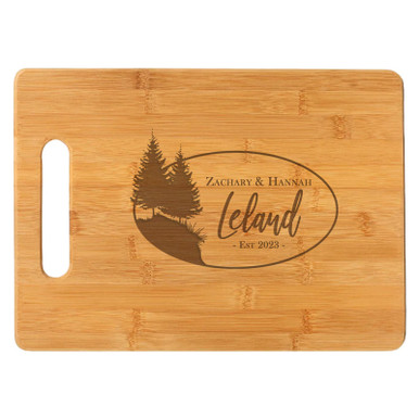Personalized Cutting Board - Evergreen Trees
