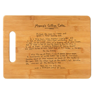 Custom Engraved Recipe in Your Loved One's Handwriting