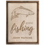 Gone Fishing Personalized Wood Sign - Salmon