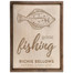 Gone Fishing Personalized Wood Sign - Halibut