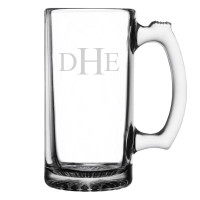 Traditional Initials Personalized Beer Mug