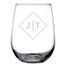 Personalized Stemless Wine Glass Diamond Initials
