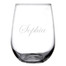 Personalized Stemless Wine Glass - Edwardian