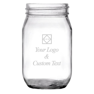 Personalized Mason Jar (Text & Logo)