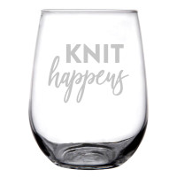 Knit Happens Stemless Wine Glass