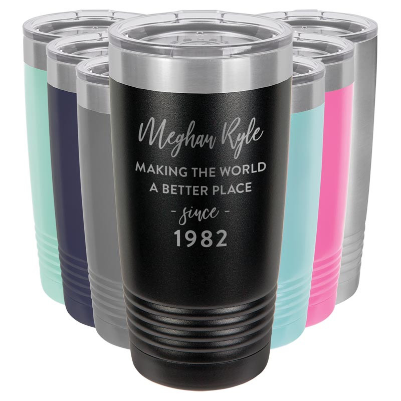 Personalized Birthday Gift Custom Engraved Vacuum Sealed Tumbler