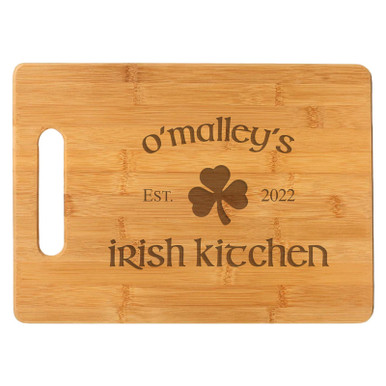Personalized Irish Kitchen Bamboo Cutting Board