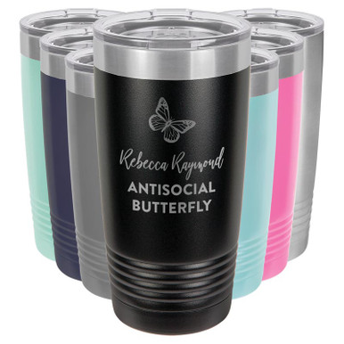 Introvert Gift: Antisocial Butterfly Tumbler
