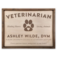 Best Gift for Veterinarian - Personalized Wood Plaque