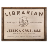 Book Lover Gift - Personalized Wood Plaque