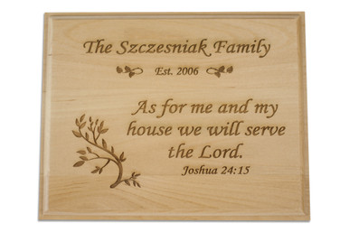 As For Me And My House Plaque Personalized