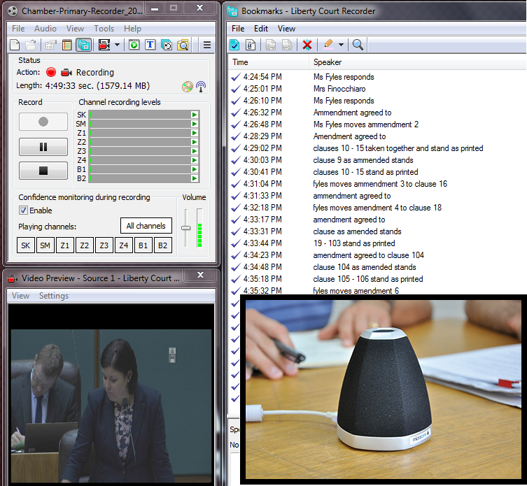 6 Channel USB Microcone & Liberty Court Recorder Redfish Technologies