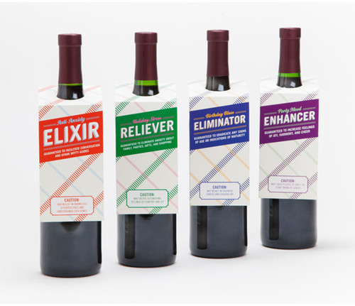 Mood Enhancer Wine Bottle Gift Tags