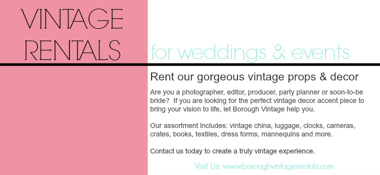 vintage rentals for weddings and events