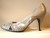 Vintage Grey Nickels Peep Toe Pump