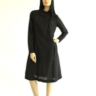 Vintage 1950s Black Ruffle Dress