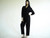 Vintage 1980s Anne Klein Black Pant Jumpsuit Coverall