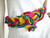 Vintage 1980s Leather Shop Colorful Fruit Twist Belt